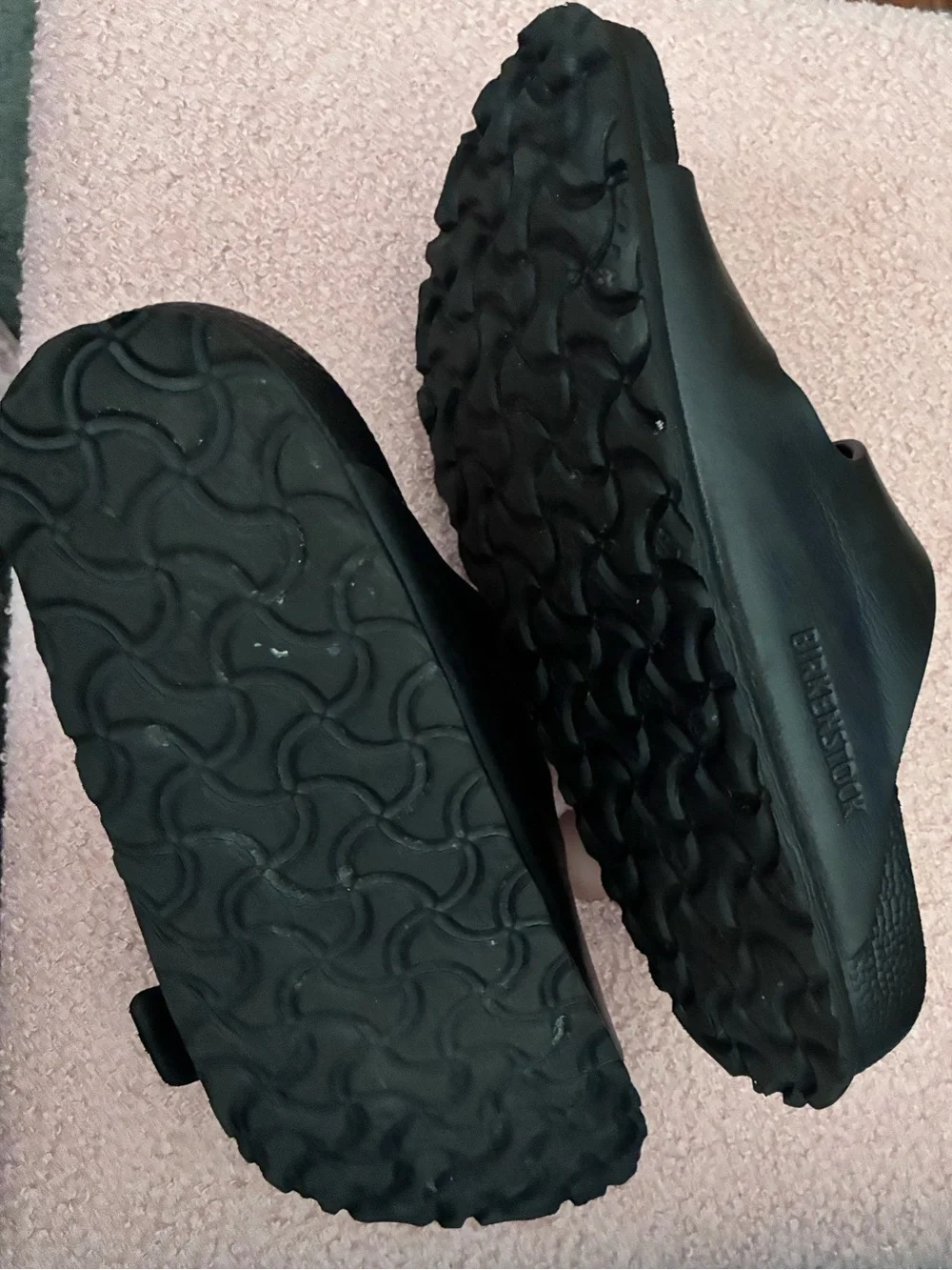 Birkenstock 37 Arizona EVA Black Slip-On Double Strap Sandals